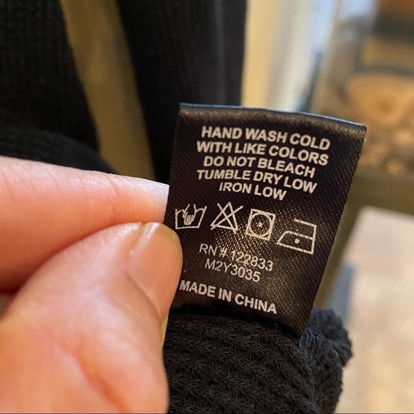 FOREIGN EXCHANGE Black Thermal Hoodie Long Sleeve Top Size Small - Picture 7 of 7